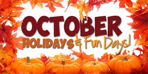 October Holidays And Fun Days 2014 Confessions Of A Homeschooler