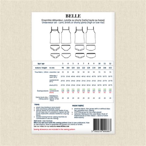 Belle Underwear Set Girls Sewing Pattern By Ikatee Hawthorne Supply Co