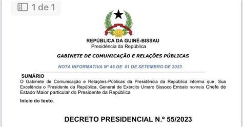 Faladepapagaio Decreto Presidencial N552023 É Nomeado O Major