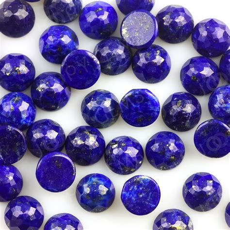 Lapis Lazuli Rose Cut Cabochon 6mm Round Per Stone Etsy Uk