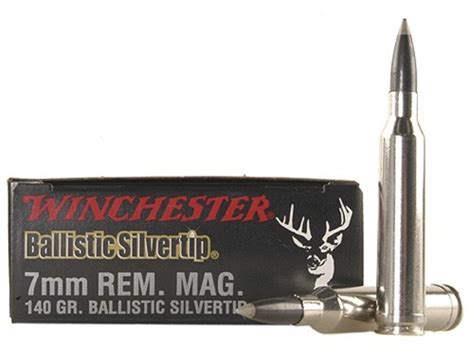 Winchester Ballistic Silvertip Ammo 7mm Remington Mag 140 Grain Rapid