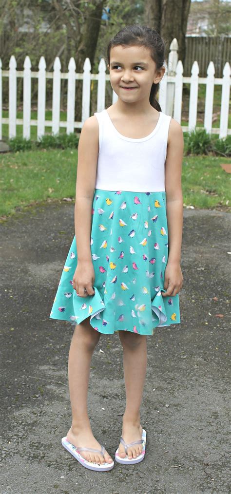 Diy 10 Minute Skater Dress The Stitching Scientist Girls Dresses