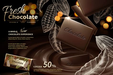 Fresh Chocolate Advertising Poster Template Vectors 02 Free Download