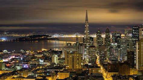 샌프란시스코시 밤 시간 멋진 배경 화면 Hd 900x506 Wallpapertip