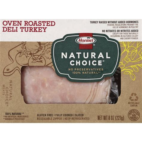 Hormel Natural Choice Oven Roasted Turkey Breast Sliced 8oz Pkg