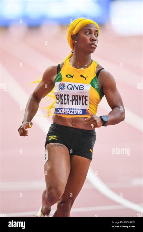 Shelly Ann Fraser Pryce Jamaica 100 Metres Round 1 Iaaf World Athletics Championships Doha