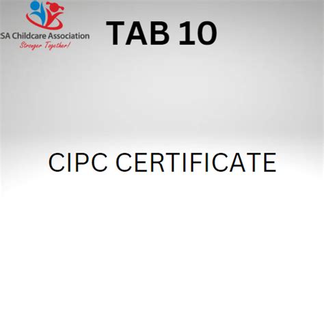 Tab 10 Cipc Certificate Sa Childcare