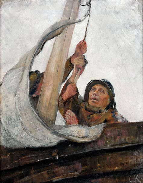 Krohg Sailors Painting By Christian Krohg Fine Art America