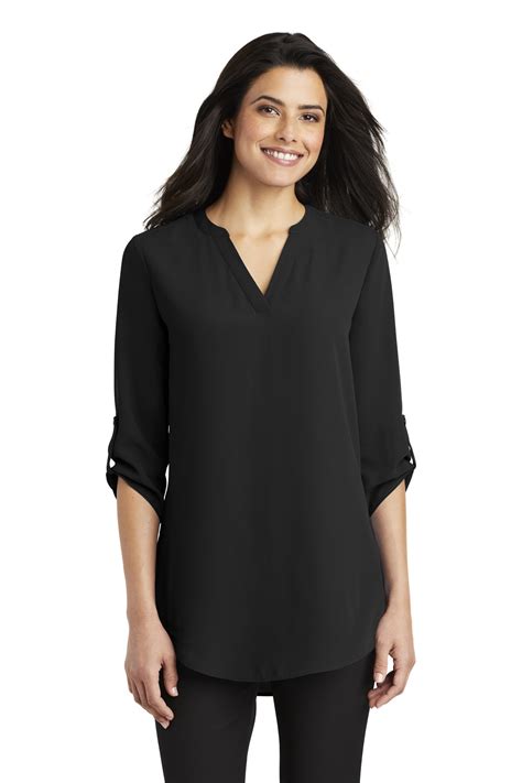 Port Authority® Ladies 3/4-Sleeve Tunic Blouse. LW701 | Happy Crafters