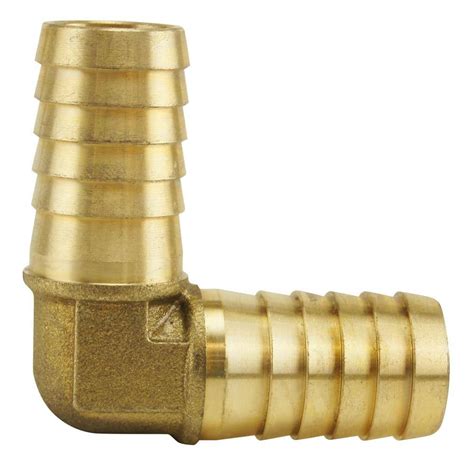 Apollo 34 In Brass 90 Degree Barb Insert Elbow Polybie34 The Home Depot