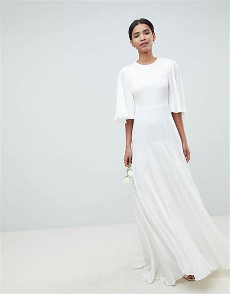 Https://tommynaija.com/wedding/asos Wedding Dress With Open Back And Flutter Sleeve