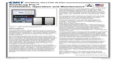 Technical Bulletin Tb 6594 Smartlog Pro Installation Operation And