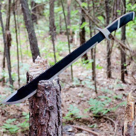 War Hunter Sawback Tactical Machete Sword With Sheath