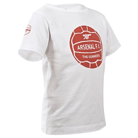 OFFICIAL ARSENAL FC WHITE KIDS FOOTBALL GRAPHIC T-SHIRT ARSENAL MERCHANDISE NEW | eBay