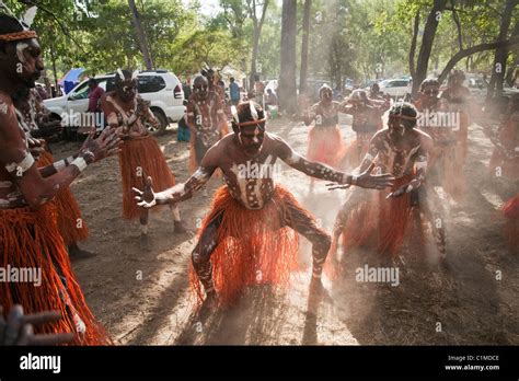 Aurukun Dance Troupe At The Laura Aboriginal Dance Festival Laura
