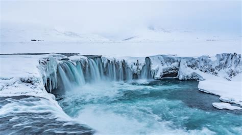 Waterfall Of Godafoss Iceland 4k Wallpaper