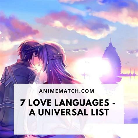 7 Love Languages A Universal List