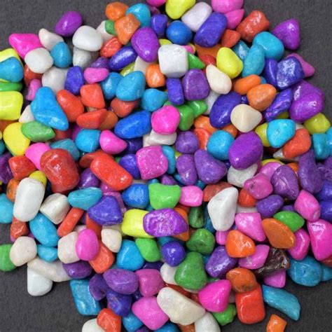 Vibrant Multi Color Aquarium And Gardening Pebbles 1 Kg