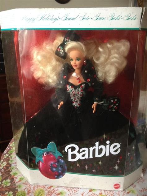 1991 Mattel Happy Holidays Barbie Shes Never Been Out Of Etsy Happy Holidays Barbie Holiday