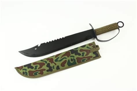 21 Full Tang Jungle Machete Sawtooth Blade