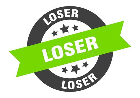 Loser Sign Loser Round Isolated Ribbon Label Stock Vector