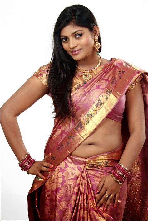 Actress Sowmya Hot Navel Show In Saree Photos Cine Gallery