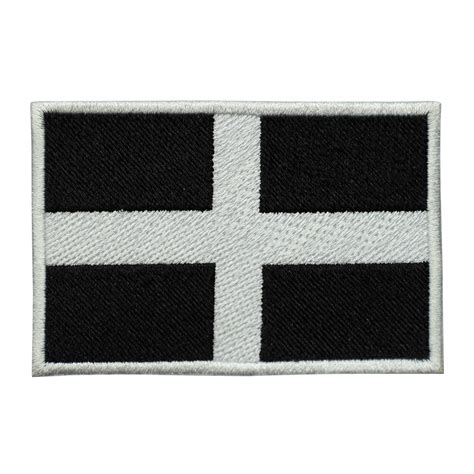 Cornwall County Flag Patch Embroidered Iron On Sew On Patch Etsy Uk