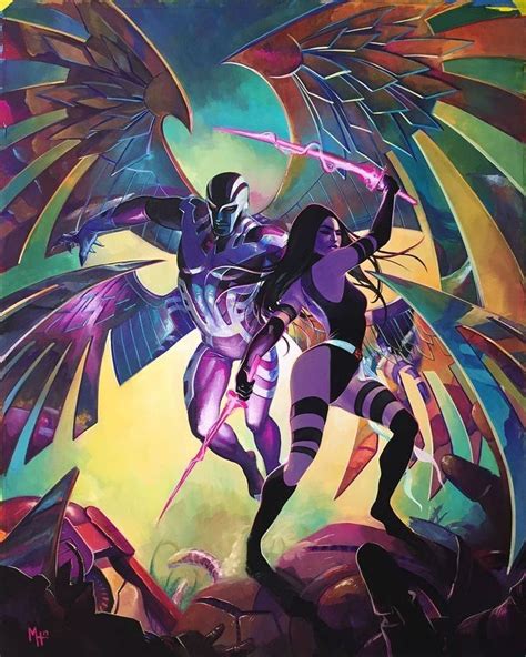 Archangel And Psylocke Psylocke Marvel Comics Art Archangels