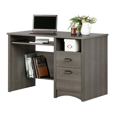 Buy South Shore Gascony Computer Desk With Keyboard Tray Gray Online