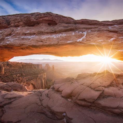 Sunrise At Mesa Arch At Canyonlands National Park Utah Canyonlands