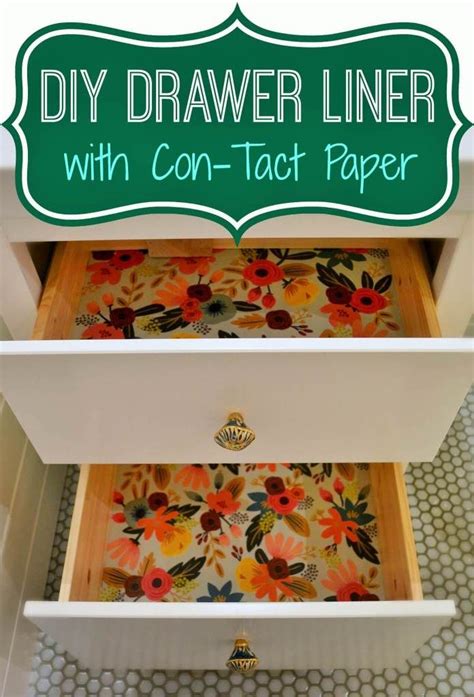 These kitchen cabinet organization ideas will show you tons of fun and functional ways to clean up those cabinets! DIY drawer liner with contact paper | Diy drawer liners ...