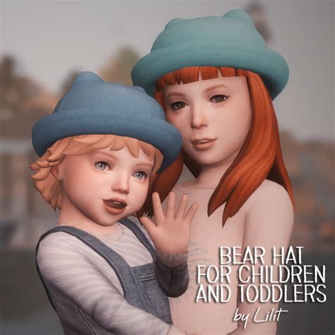 Bear Hat For Children And Toddlers By Lilit Mysite Sims 4 Children