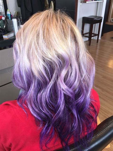 Blonde With Purple Violet Ombr Balayage Hair Balayage Hair