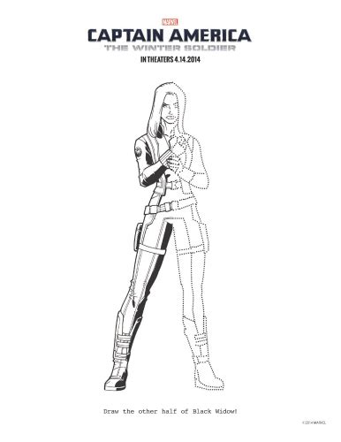 The falcon and the winter soldier coloring pages. Printable Captain America: The Winter Soldier Black Widow ...