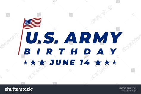 Us Army Birthday Vector Illustration Flag Stock Vector Royalty Free