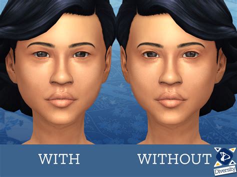 The Sims Resource Realistic Monolid Overlay Asian Eyelid