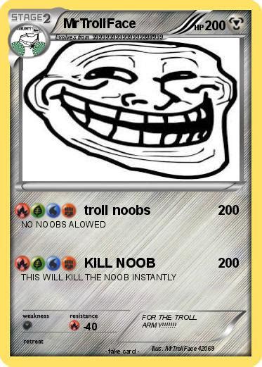 Pokémon Mrtrollface Troll Noobs My Pokemon Card