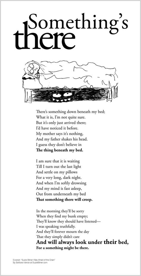Funny Childrens Poem About Being Afraid Of A Monster Under The Bed And
