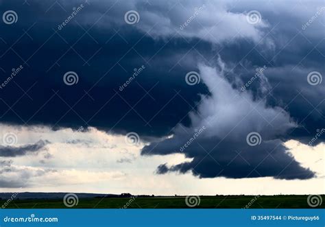 Prairie Storm Clouds Stock Photo Image Of Natural Scenic 35497544