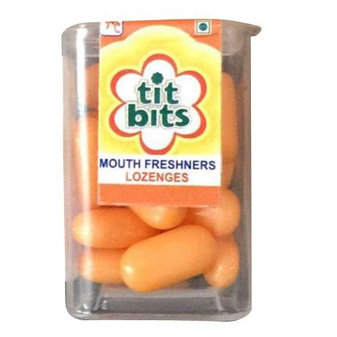 Tit Bits Orange Flavor Mouth Freshener Packaging Size 12 Small