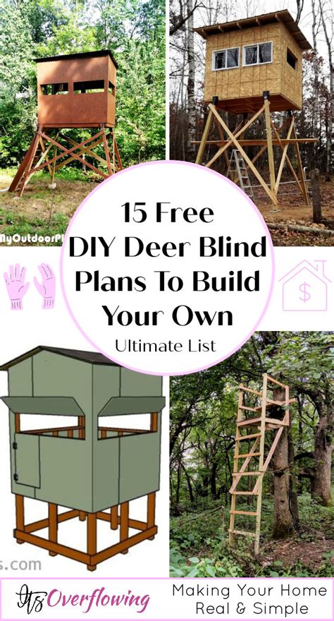 15 Free Diy Deer Blind Plans Homemade Hunting Blind