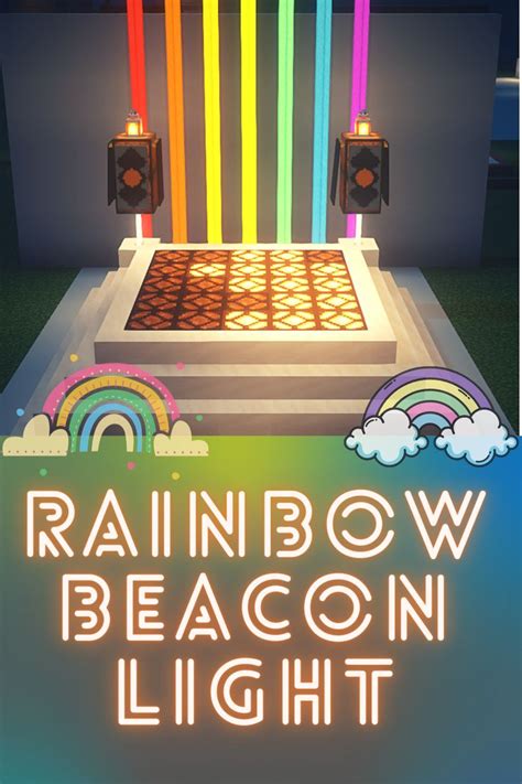 Minecraft Rainbow Beacon Light Redstone Tutorial Minecraft Light