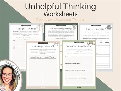 Unhelpful Thinking Cbt Tools 5 Worksheet Pack Mialiferesources