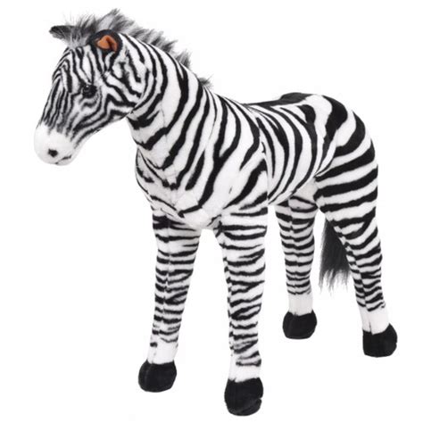 Standing Plush Toy Zebra Black And White Xxl Europe