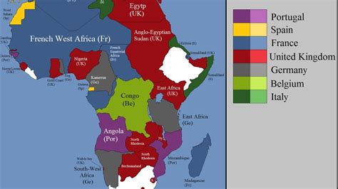 The 10 percent of africa that was under formal european control in 1870 increased to almost. European colonization of Africa : Every Year - YouTube