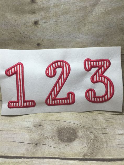 Applique Number Embroidery Design Numbers Embroidery Design Etsy Hong