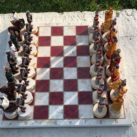 Trojan Vs Sparta Chess Set Chess Chess Set Chess Game Board Game