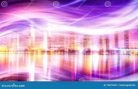 Abstract City Lights Background Stock Illustration Illustration Of