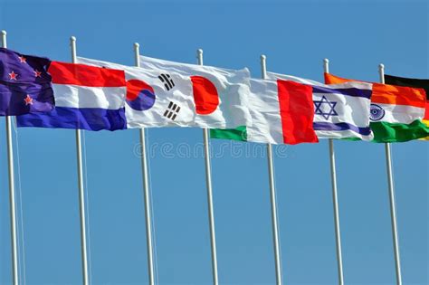 Various Country Flags Stock Photo Image Of Nation Blue 13301882