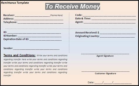 Remittance Template Free Formats Excel Word